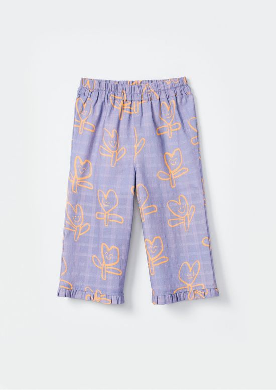 Foto do produto: Calça Reta Infantil Menina Toddler Estampada - Lilás