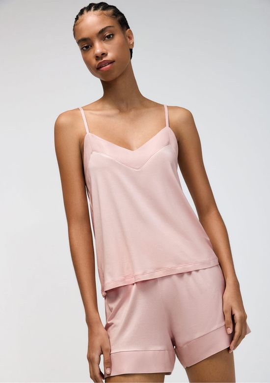 Foto do produto: Pijama Feminino Curto Em Viscose - Rosa