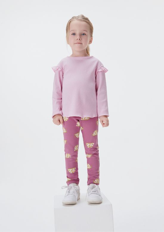 Foto do produto: Calça Legging Infantil Menina Toddler Listrada - Rosa
