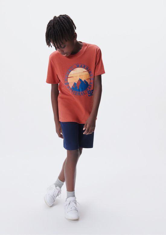 Foto do produto: Conjunto Infantil Menino Curto Com Estampa - Vermelho