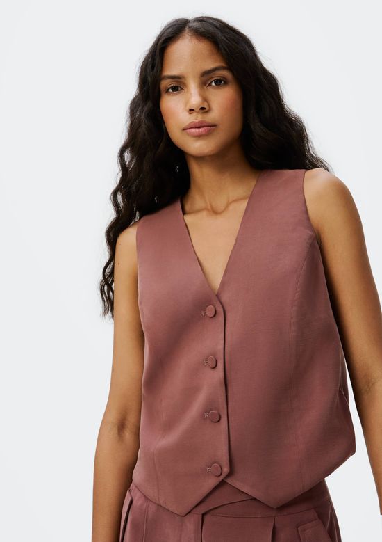 Foto do produto: Colete Feminino Decote V - Marrom