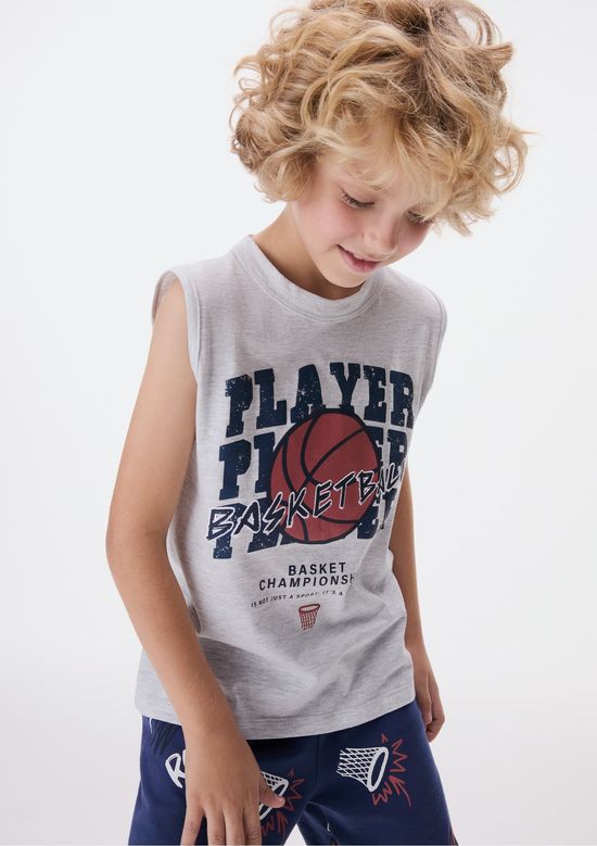 Foto do produto: Conjunto Curto Infantil Menino Com Estampa - Azul