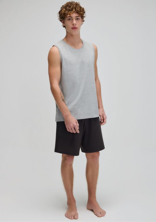Foto do produto: Pijama Curto Masculino Básico Em Algodão - Cinza