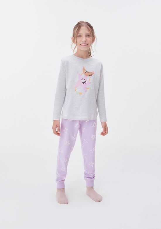 Foto do produto: Pijama Infantil Menina Com Estampa Interativa - Rosa