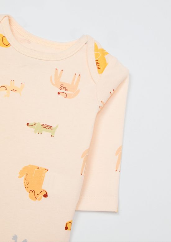 Foto do produto: Conjunto Longo Bebê Menino Estampado - Laranja
