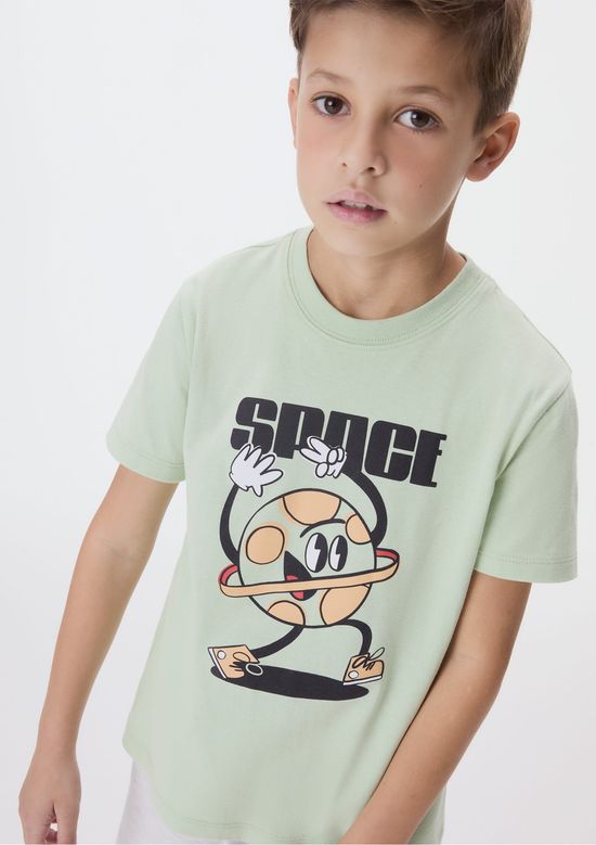 Foto do produto: Pijama Infantil Menino Curto Com Estampa - Verde