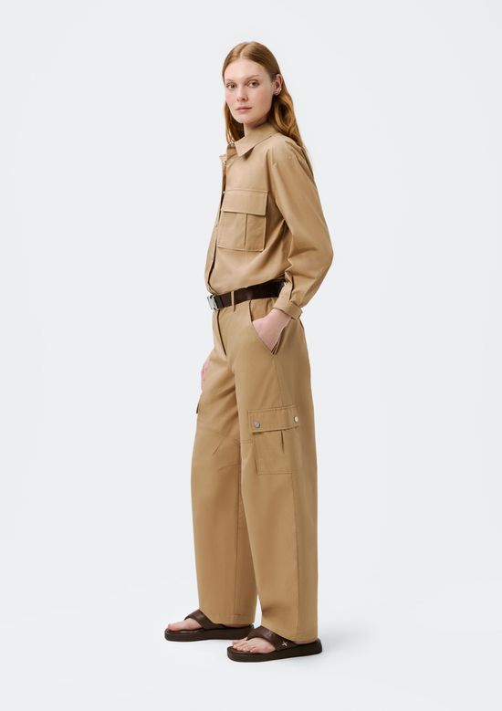 Foto do produto: Calça Feminina Carrot Empapelada - Bege