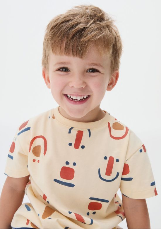 Foto do produto: Camiseta Infantil Menino Toddler Oversized - Amarelo