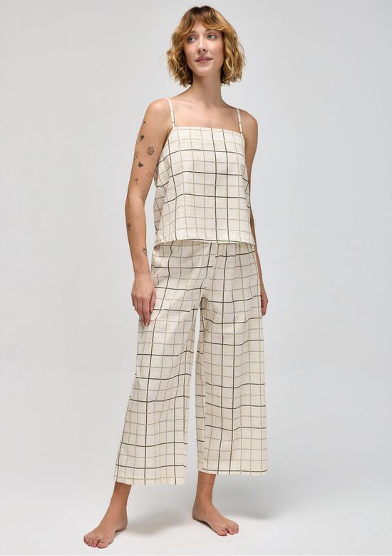 Foto do produto: Pijama Longo Feminino Fio Tinto - Off white