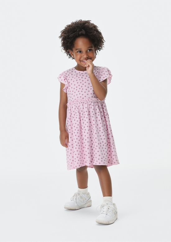Foto do produto: Vestido Infantil Toddler Com Babado - Rosa