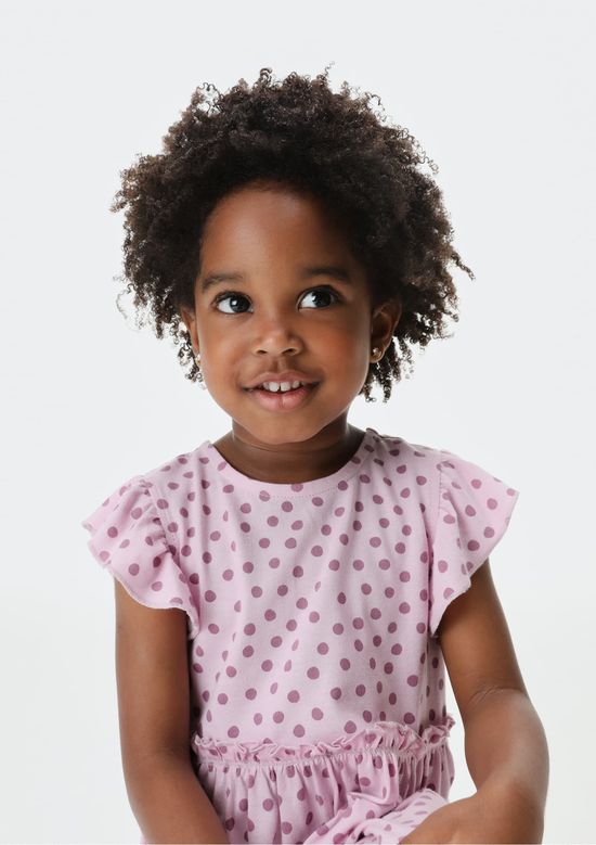 Foto do produto: Vestido Infantil Toddler Com Babado - Rosa
