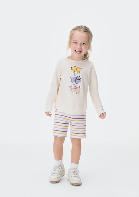 Foto do produto: Bermuda Ciclista Infantil Menina Toddler - Off white