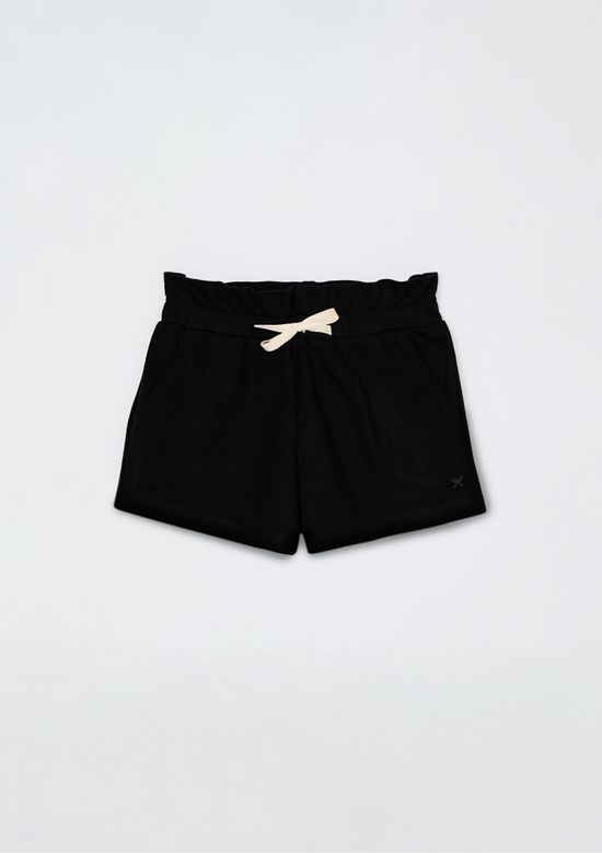 Foto do produto: Shorts Básico Infantil Menina Clochard Em Moletom - Preto