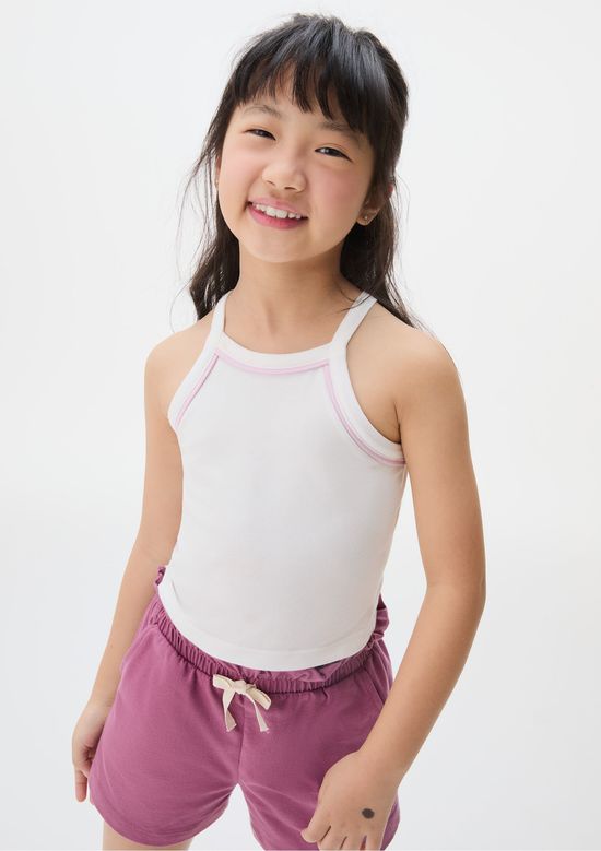 Foto do produto: Shorts Básico Infantil Menina Clochard Em Moletom - Lilás