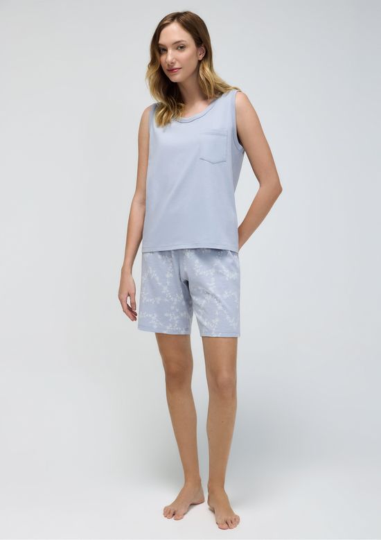 Foto do produto: Pijama Curto Feminino Amplo Estampado - Azul