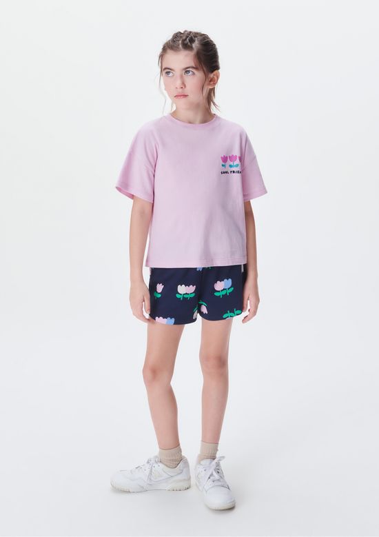 Foto do produto: Conjunto Infantil Menina Curto Estampado - Rosa