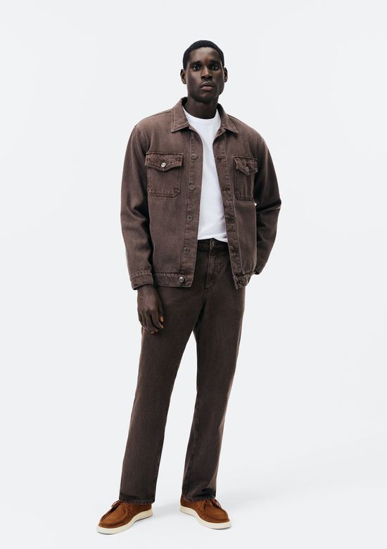 Foto do produto: Calça Masculina Reta em Sarja - Marrom