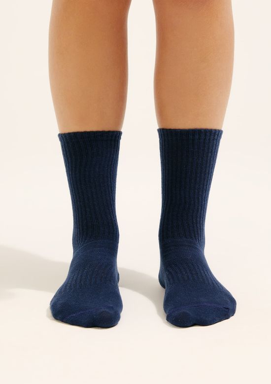 Foto do produto: Meia Cano Longo Canelada Hering + Cosmo - Azul