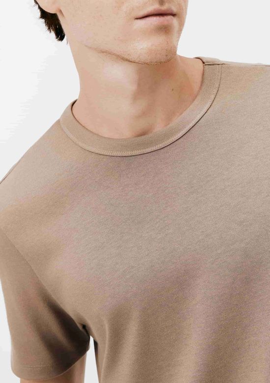 Foto do produto: Camiseta Masculina Texturizada Em Algodão Peruano - Marrom