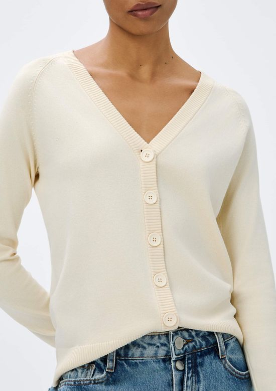Foto do produto: Cardigan Feminino Em Tricô - Creme