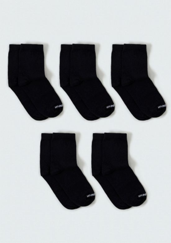 Foto do produto: Kit Com 5 Pares De Meia Infantil Unissex Cano Médio - Preto