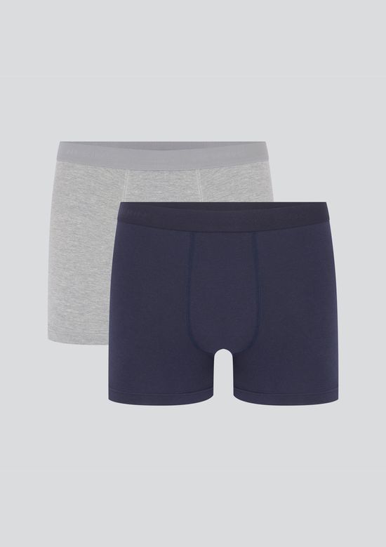 Foto do produto: Kit 2 Cuecas Boxer Com Elástico Personalizado - Azul