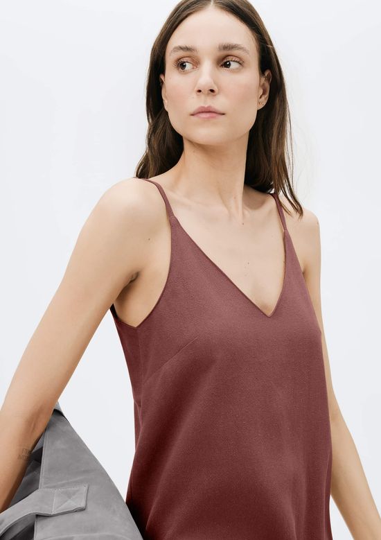 Foto do produto: Vestido Curto Em Viscolinho - Vinho