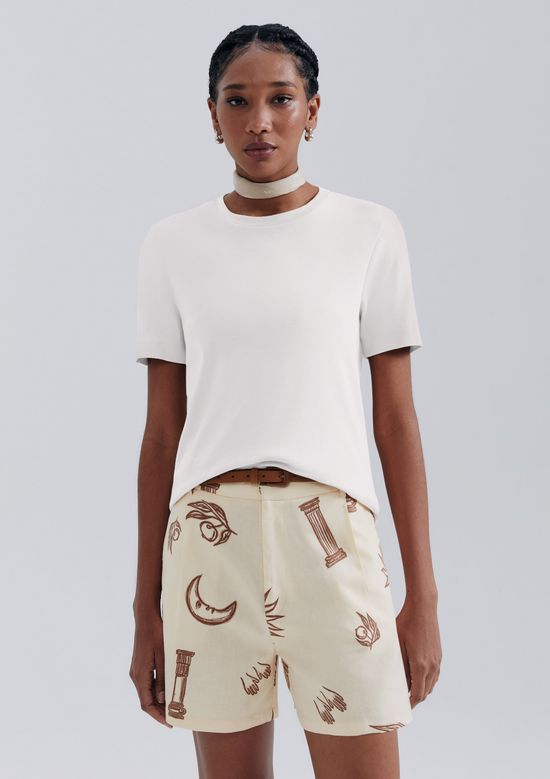 Foto do produto: Blusa Feminina Manga Curta - Off white