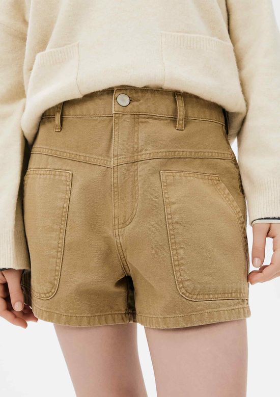 Foto do produto: Shorts Feminino Cintura Média De Sarja - Caqui