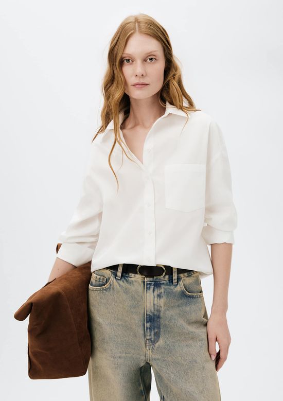 Foto do produto: Camisa Feminina Manga Longa Oversized - Off white