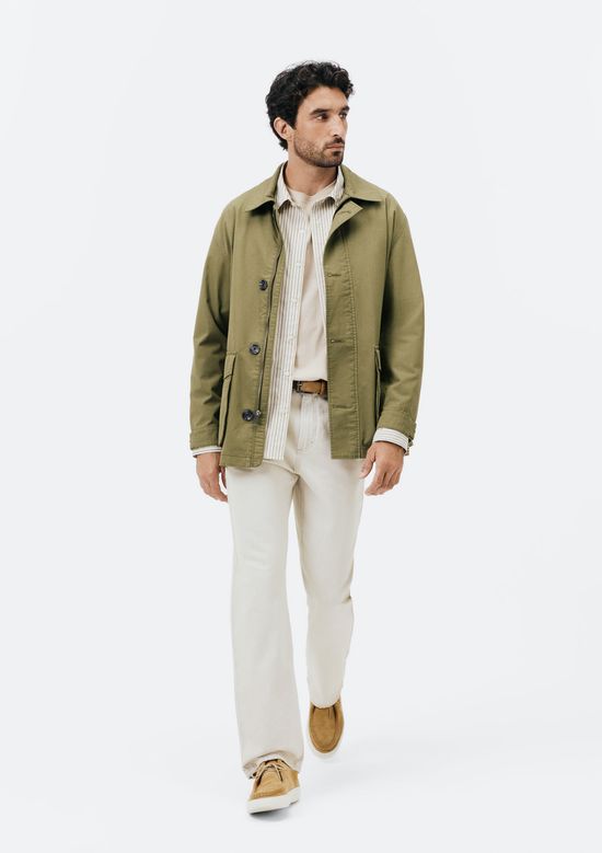 Foto do produto: Camiseta Básica Masculina World Com Bordado - Bege