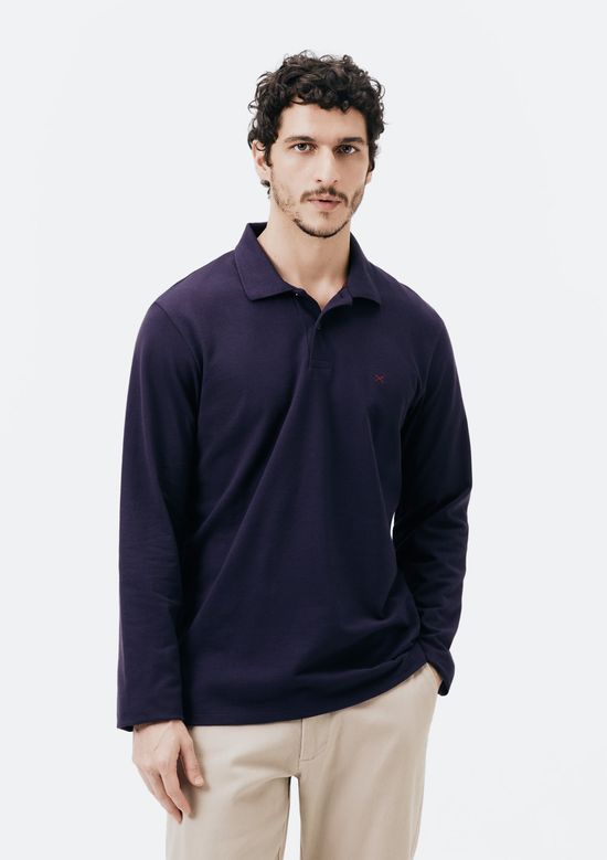 Foto do produto: Polo Masculina Regular em Piquet - Azul
