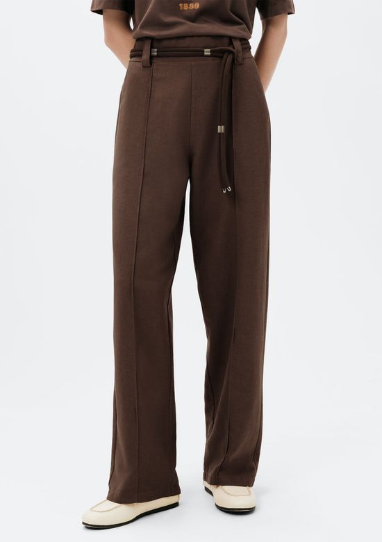 Foto do produto: Calça Feminina Cintura Média Com Elástico - Marrom