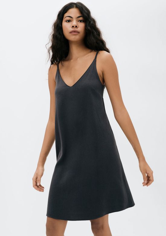 Foto do produto: Vestido Curto Em Viscolinho - Cinza