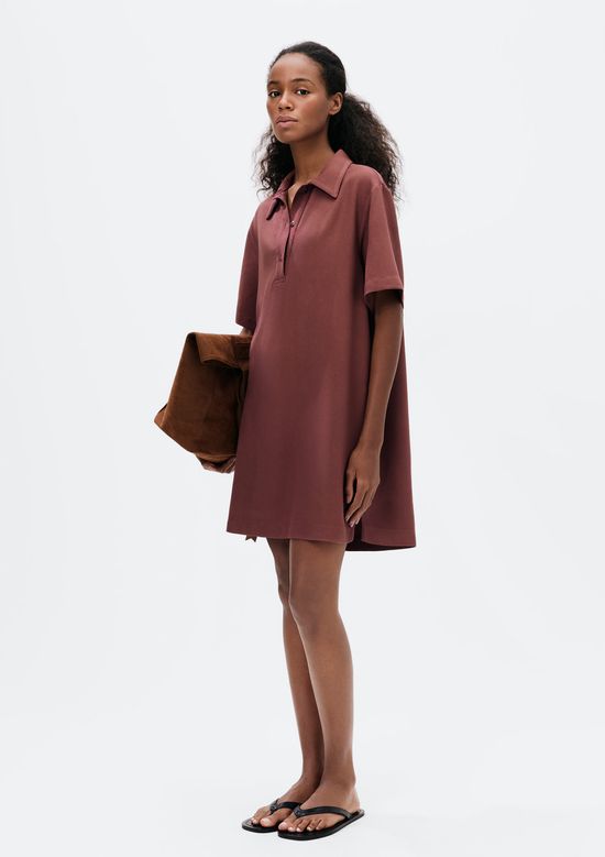 Foto do produto: Vestido Curto Polo Em Viscose Sarjada - Vinho