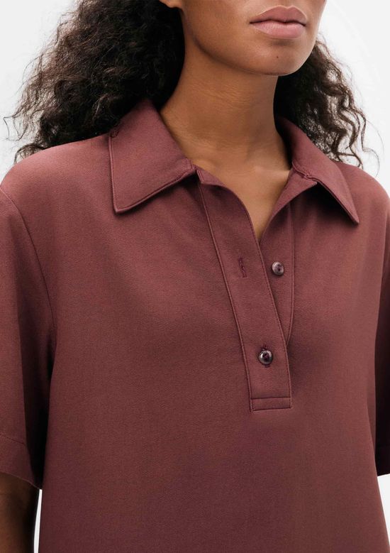 Foto do produto: Vestido Curto Polo Em Viscose Sarjada - Vinho