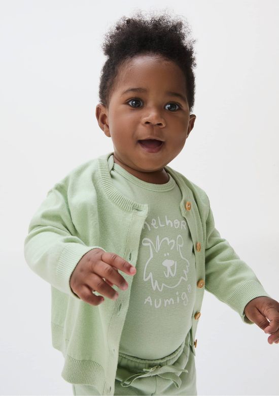 Foto do produto: Cardigan Em Tricô Bebê Menino - Verde