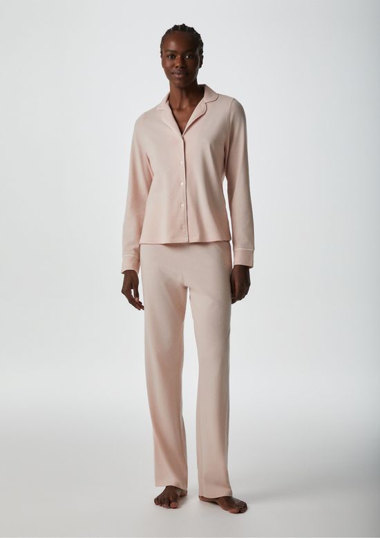 Foto do produto: Pijama Longo Feminino Com Botões - Rosa
