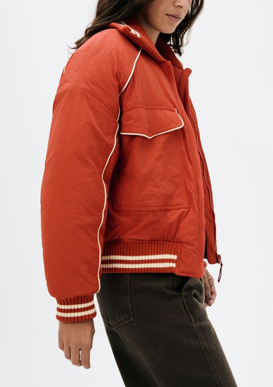 Foto do produto: Jaqueta Feminina Bomber Contrastante - Vermelho