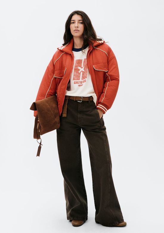 Foto do produto: Calça Feminina Pantalona Em Sarja - Marrom
