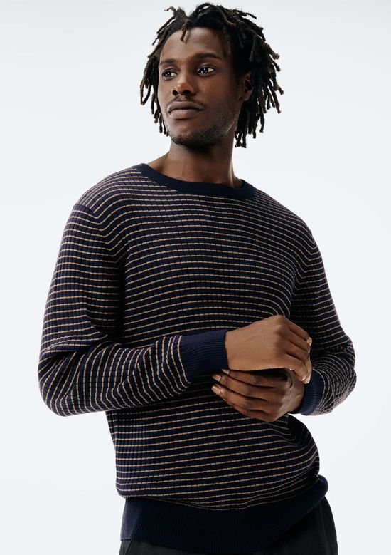 Foto do produto: Suéter Masculino Em Tricô Listrado - Azul