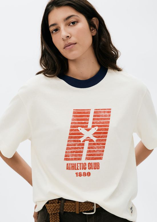 Foto do produto: Camiseta Feminina Manga Curta Oversized - Creme