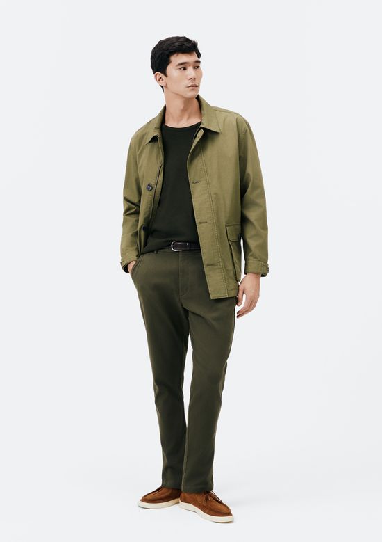 Foto do produto: Calça Em Sarja Masculina Taper Chino - Verde