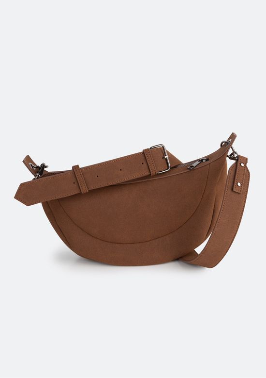 Foto do produto: Bolsa Feminina Meia-Lua em Suede - Marrom