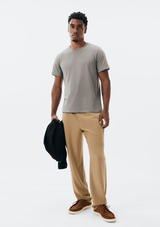 Foto do produto: Camiseta Básica Masculina Manga Curta Slim - Cinza