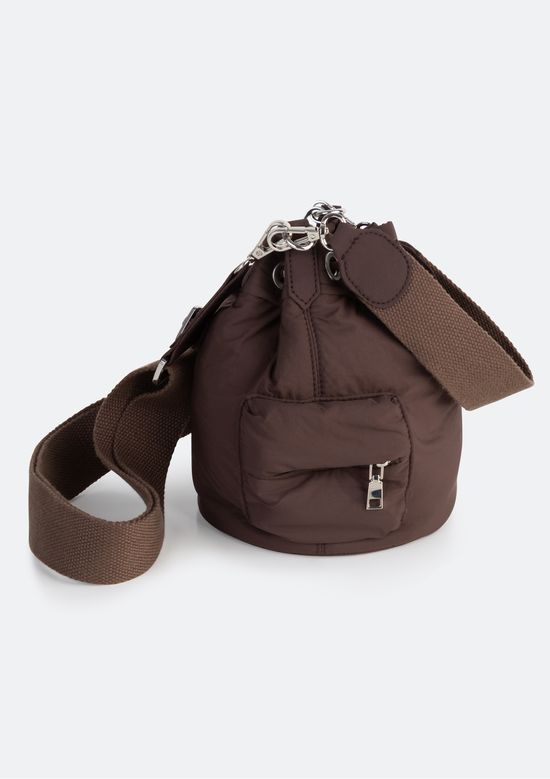 Foto do produto: Bolsa Bucket Feminina Em Nylon - Marrom
