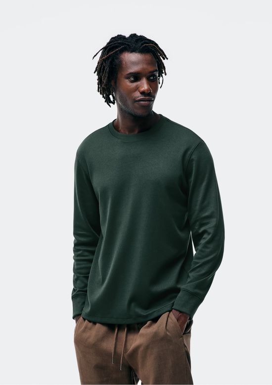 Foto do produto: Camiseta Masculina Manga Longa Em Algodão Peruano - Verde