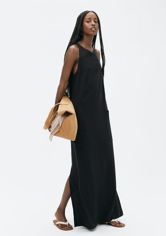 Foto do produto: Vestido Midi Em Viscolinho - Preto