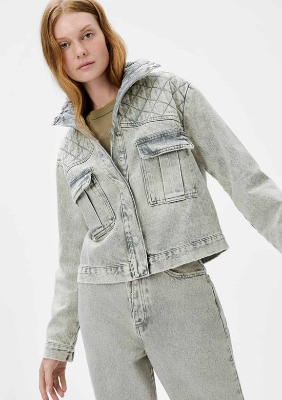 Foto do produto: Jaqueta Feminina Jeans Regular - Cinza
