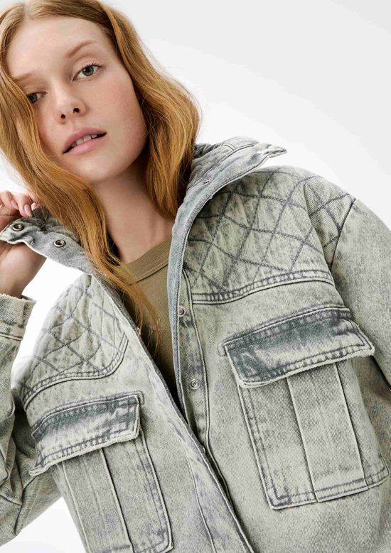 Foto do produto: Jaqueta Feminina Jeans Regular - Cinza